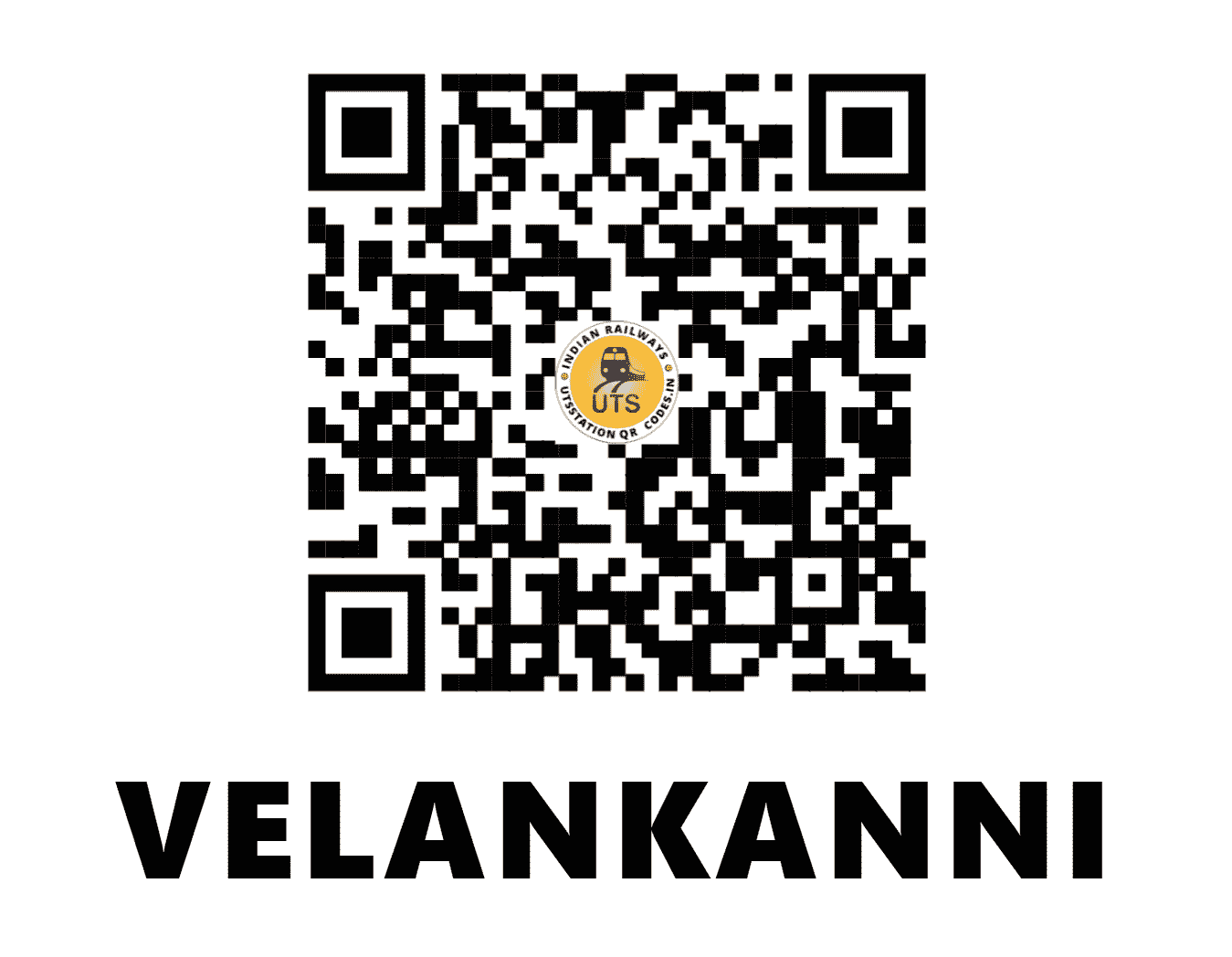UTS QR Code for VELANKANNI - VLNK - SR (TAMIL NADU)